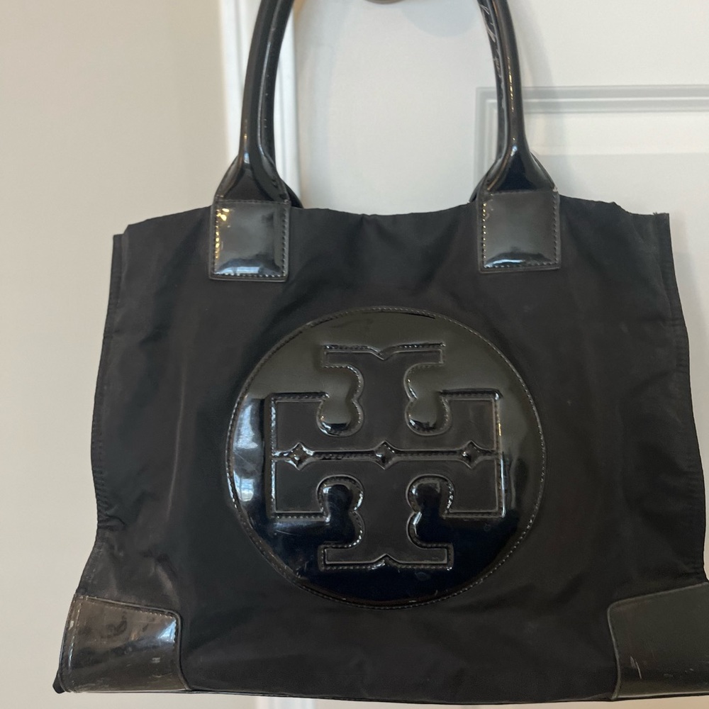 Tory Burch black “Ella” tote bag
